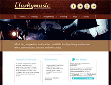 Tablet Screenshot of clarkymusic.com